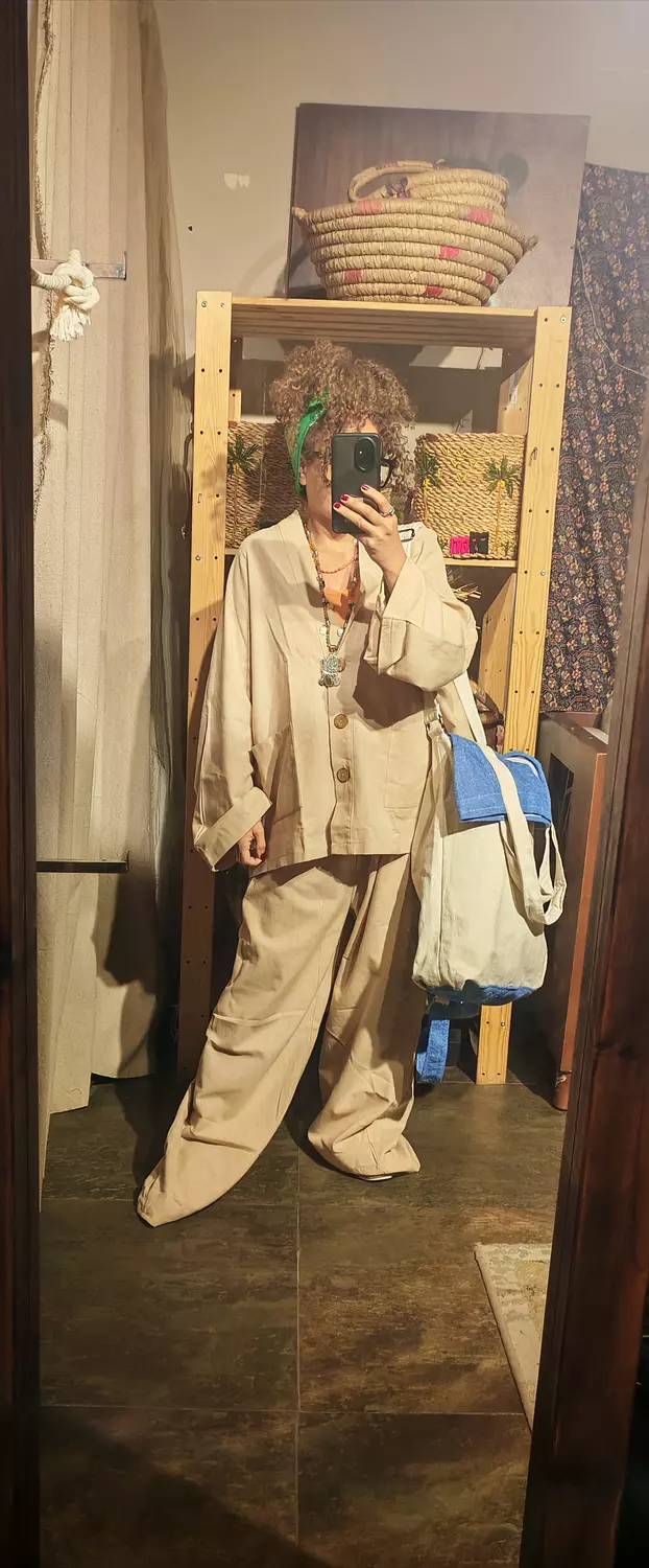 Backpack / Shoulder / Crossbody blue×off white Reda bag 3