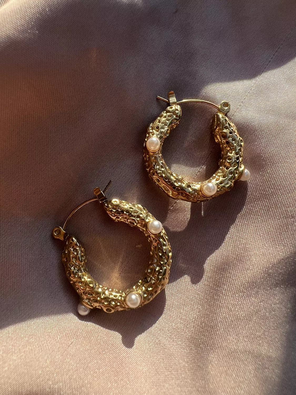 Pearl Nature Earrings - Stainless steel  image