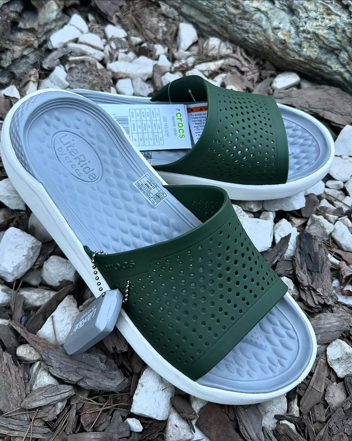 Crocs Unisex Adult Literide Slide Gary xGreen image