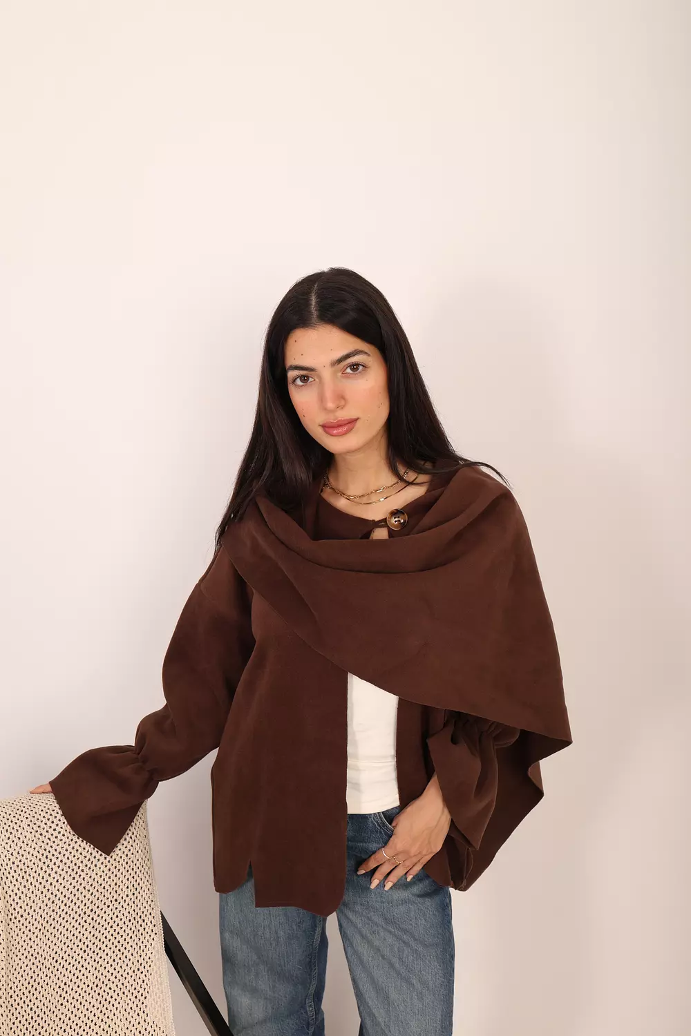 Mocha Scarf Jacket 8