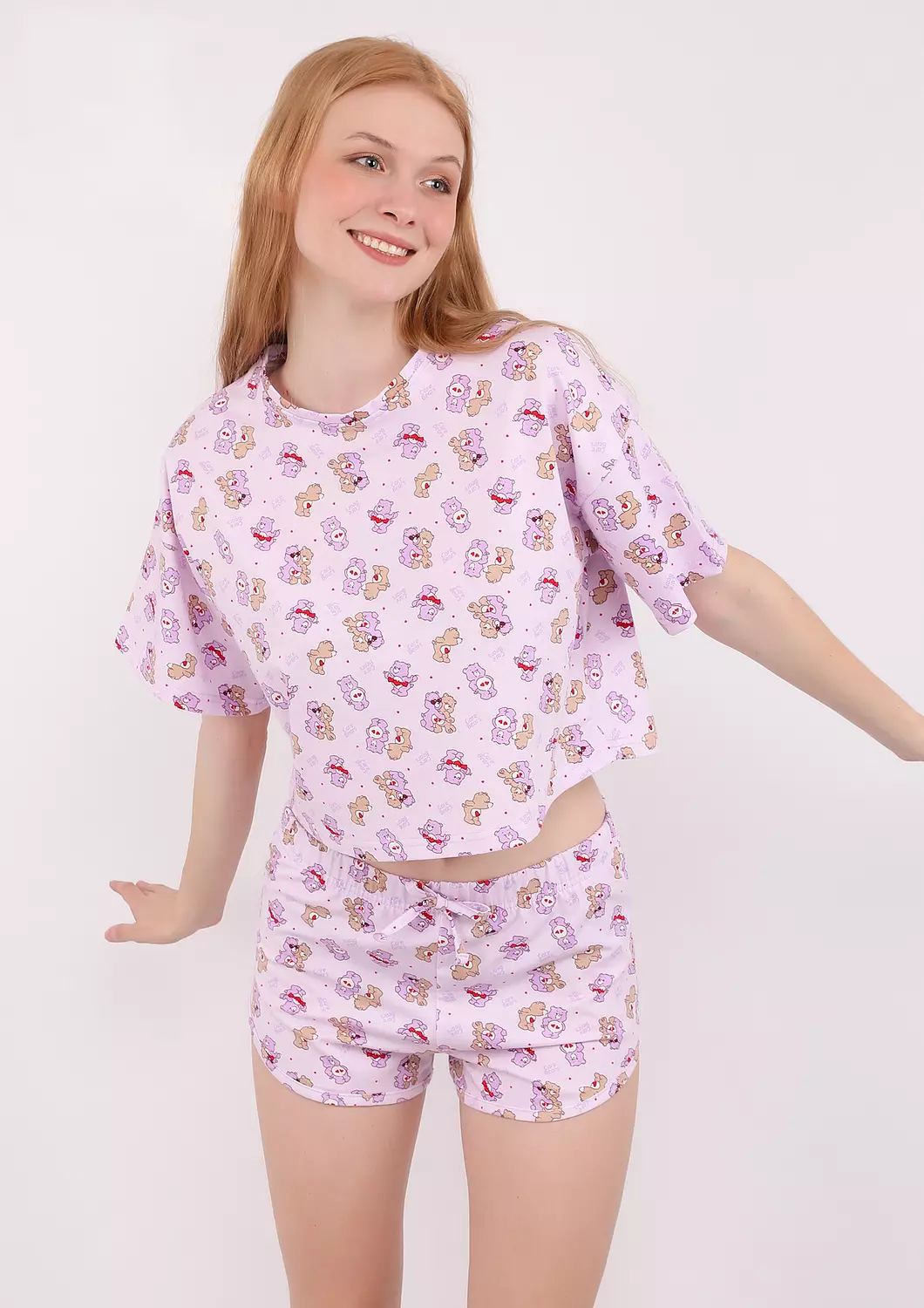 S249 Teddy Bear Short Pajama Set  6