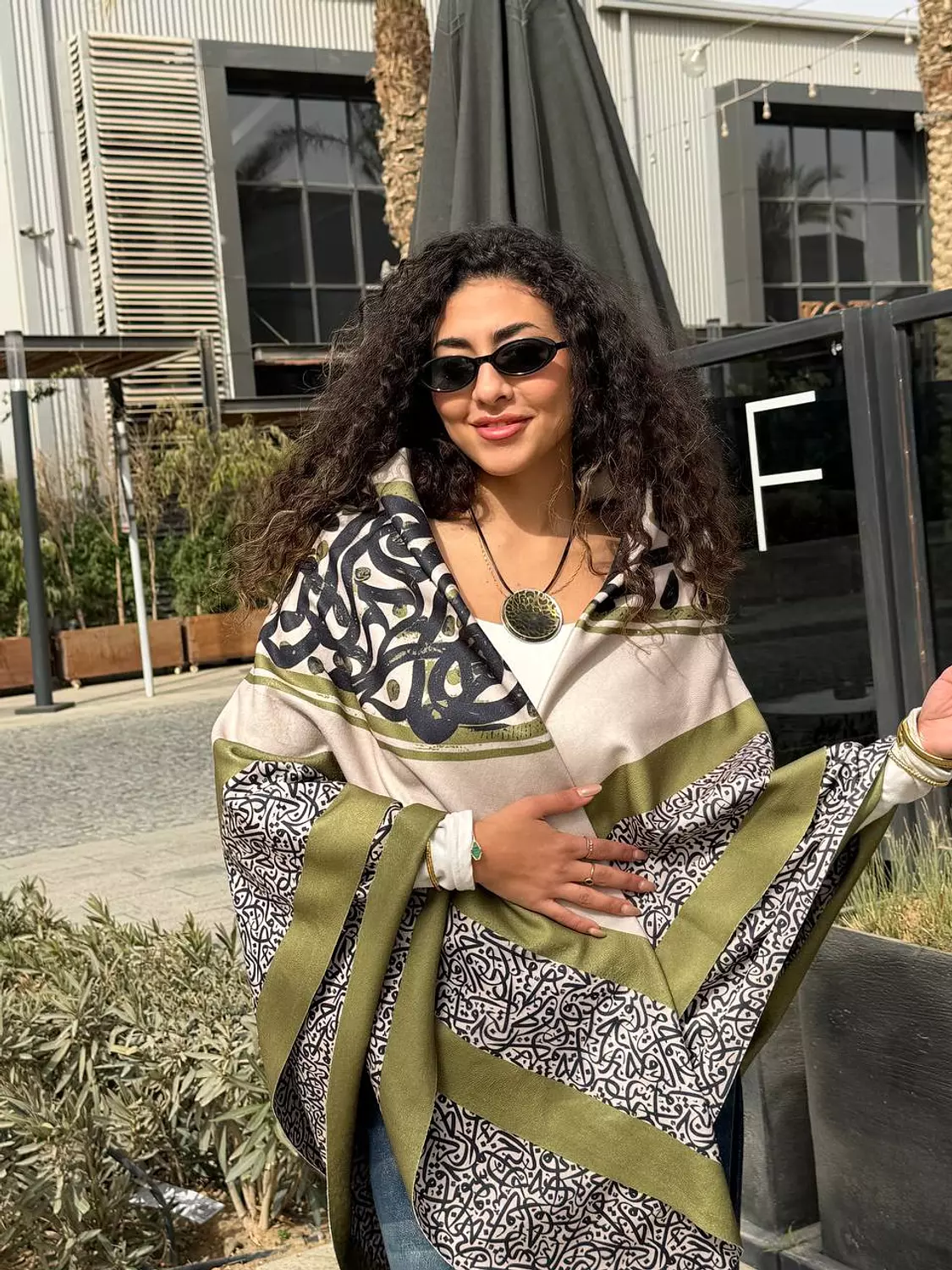 Olive*Gray*Black Double Face Scarf 3