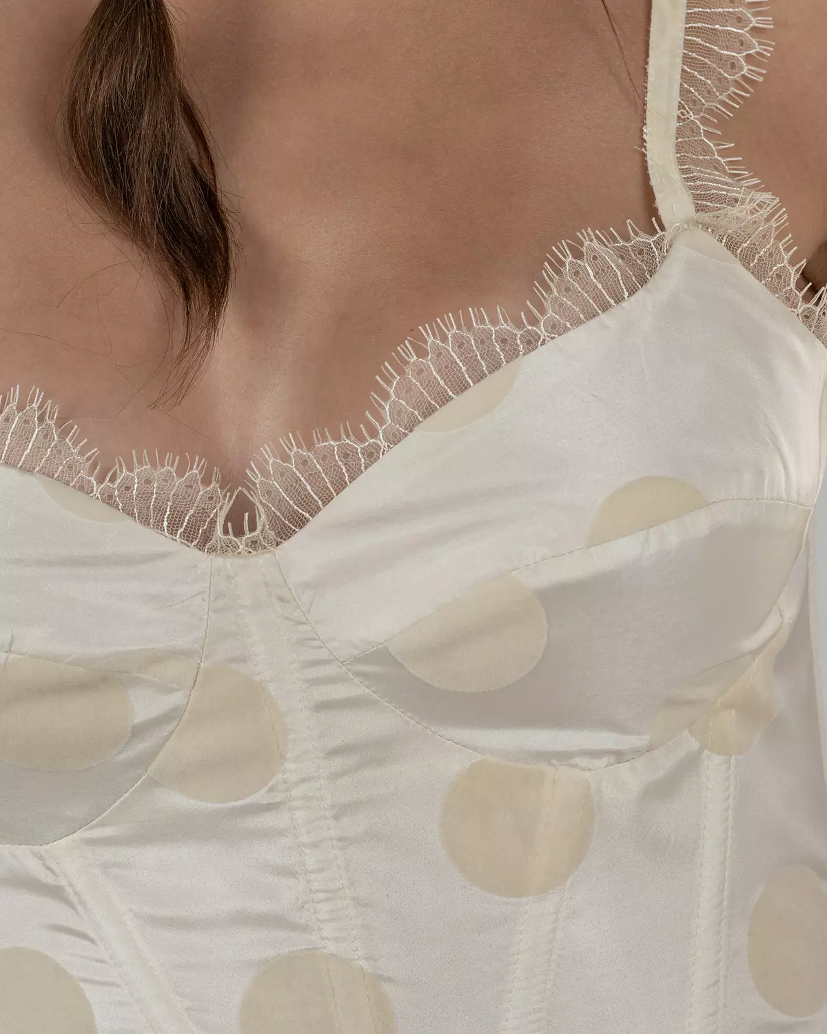  Delicate Off-White Bustier Corset Top 9