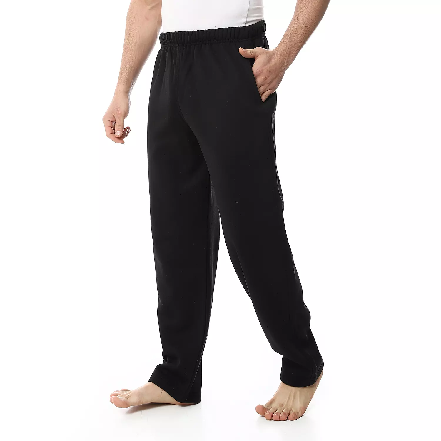 Winter Cotton Milton Plain Pajama Pants - 4043 - Black hover image