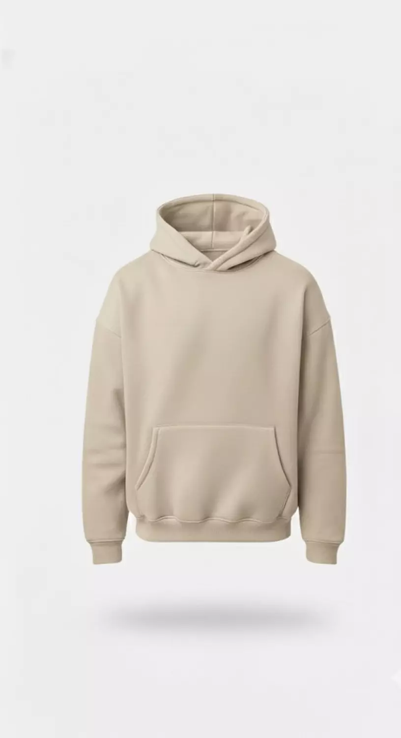Oversized Beige Hoodie – Neutral Flow hover image