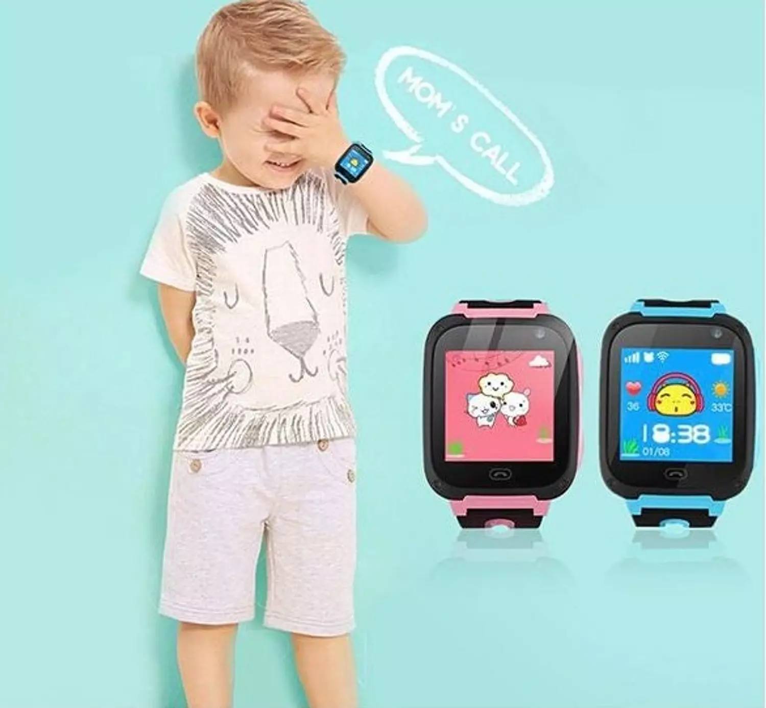 Z4 Kids Smartwatch with HD Touch Screen Camera SOS and Calls Elegant blue 6