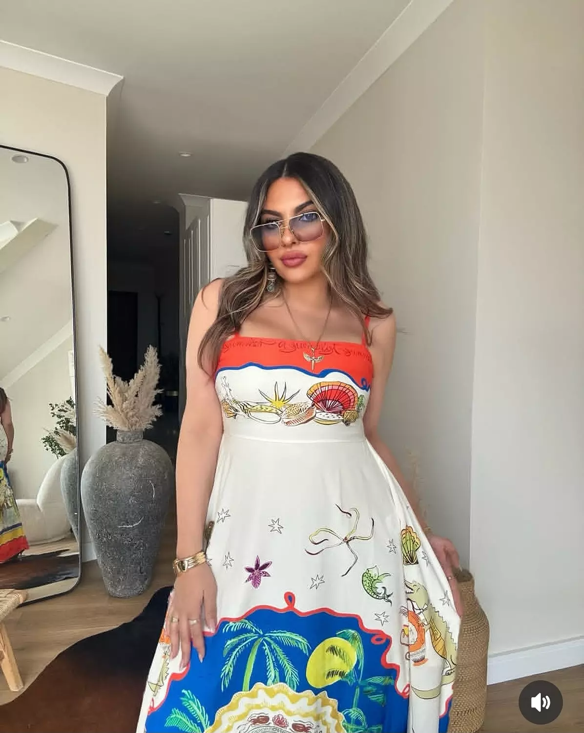 Orange maxi Alemais dress 4