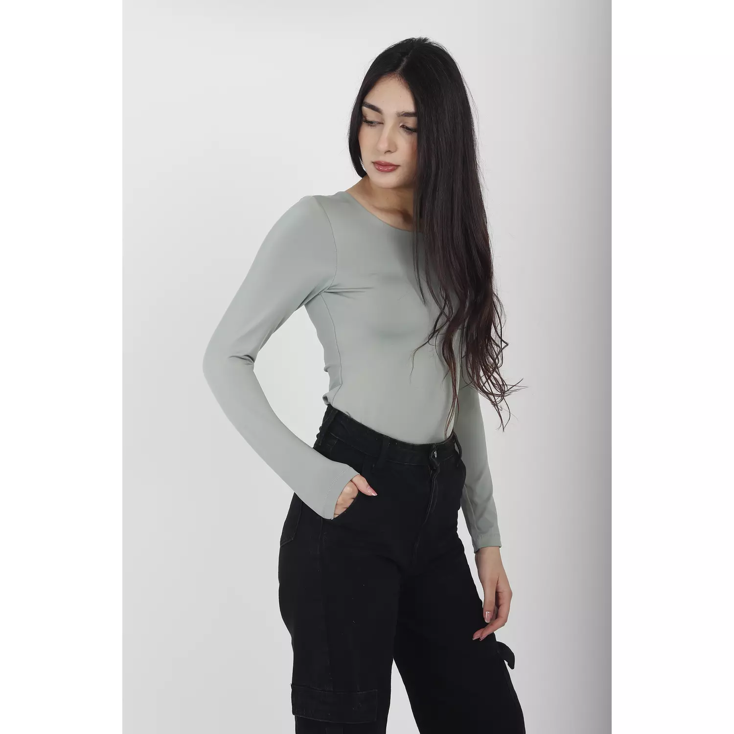 NEW-long sleeve top double layered (70% cotton+30% polyester) 8