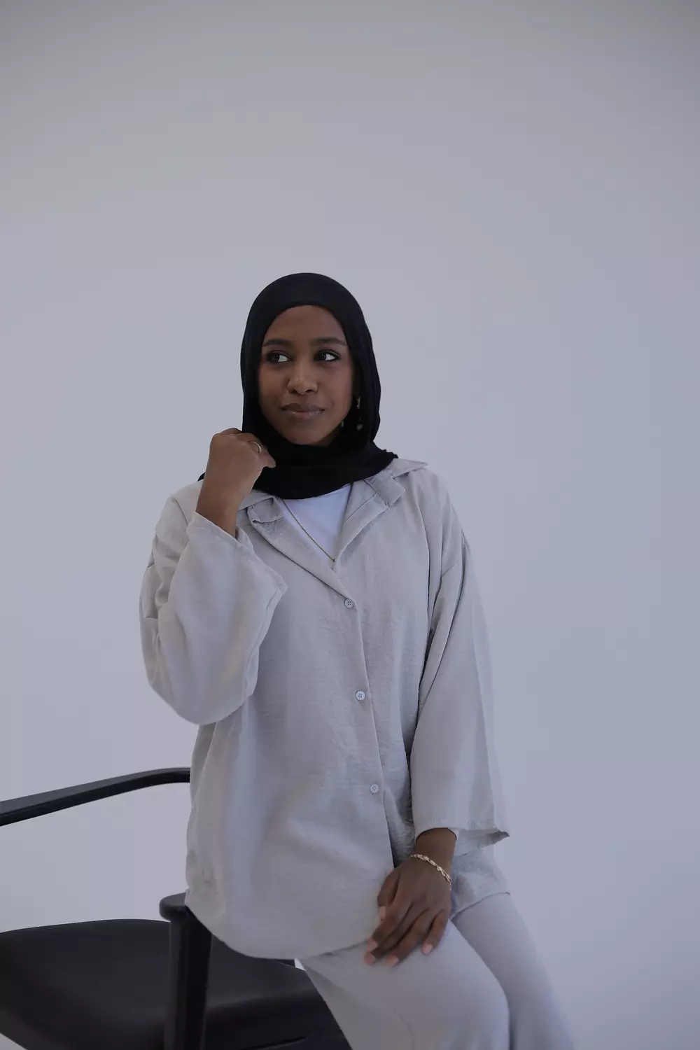 Light gray linen suit 4