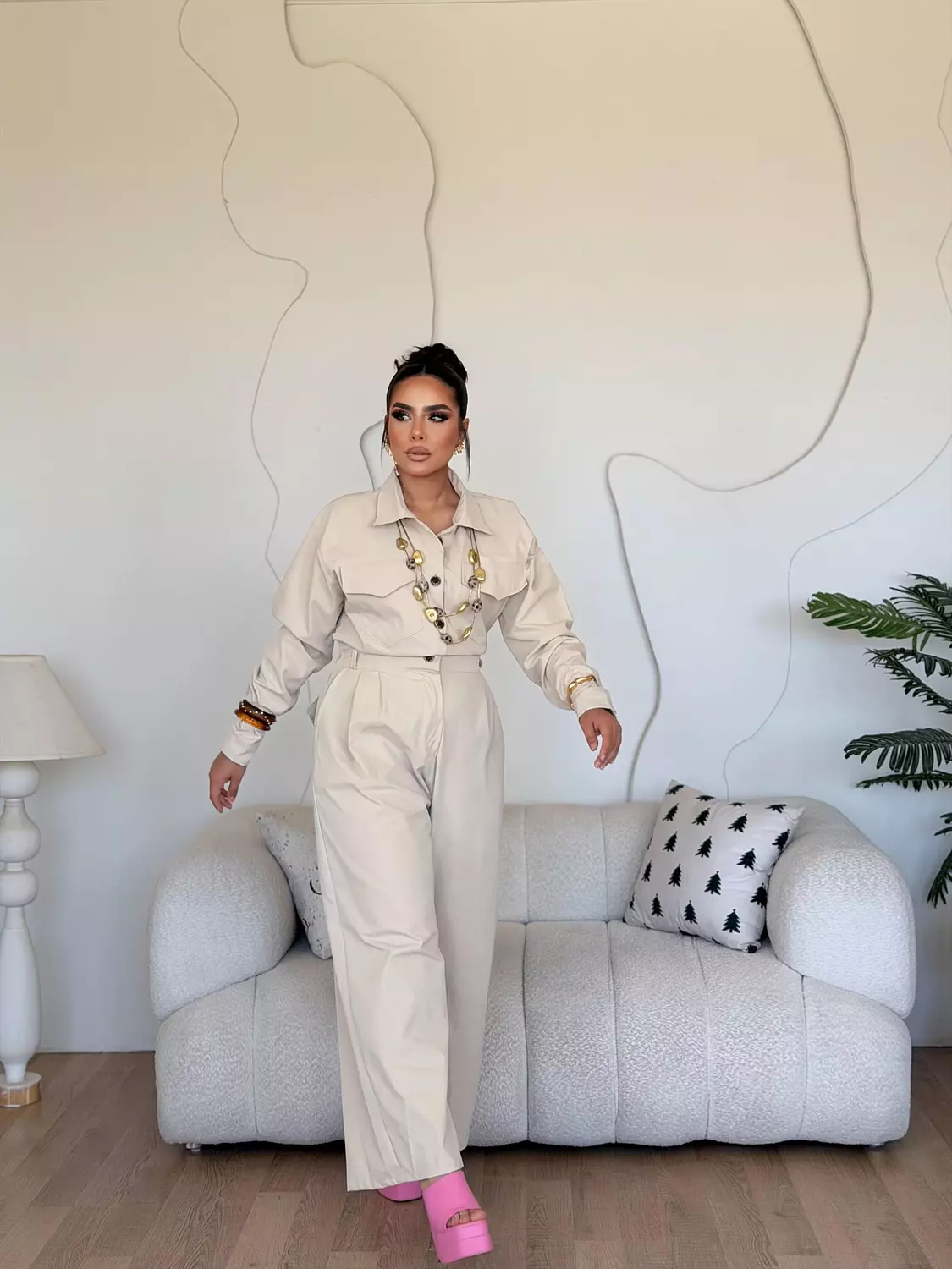Aria Structured Gabardine Jumpsuit image