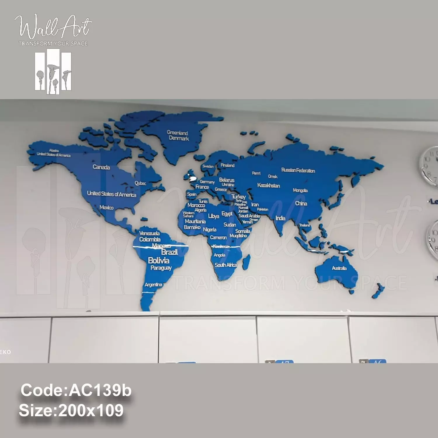 AC139-Coloured Acrylic Map    2