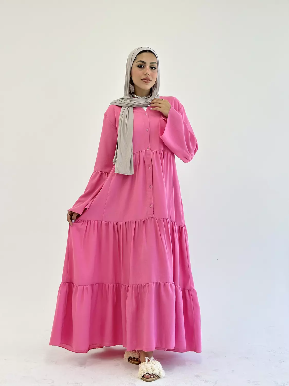 SERENITY DRESS IN HOT PINK 1