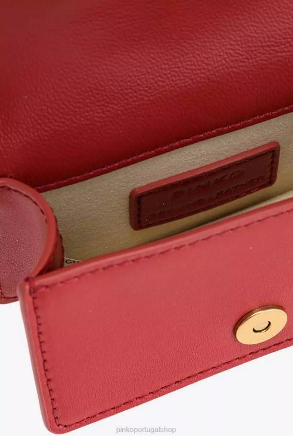 Micro Love Bag One Simply RUBI RED-ANTIQUE GOLD 3