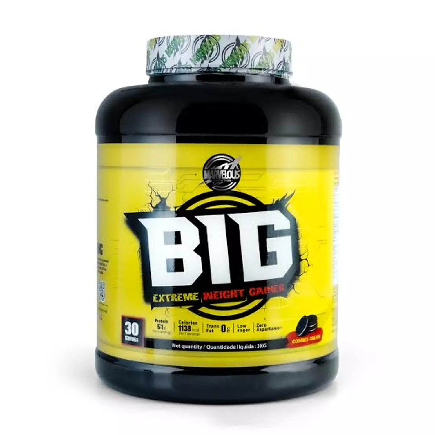 Marvelous Nutrition BiG Extreme Weight Gainer-30Serv.-3Kg.- image