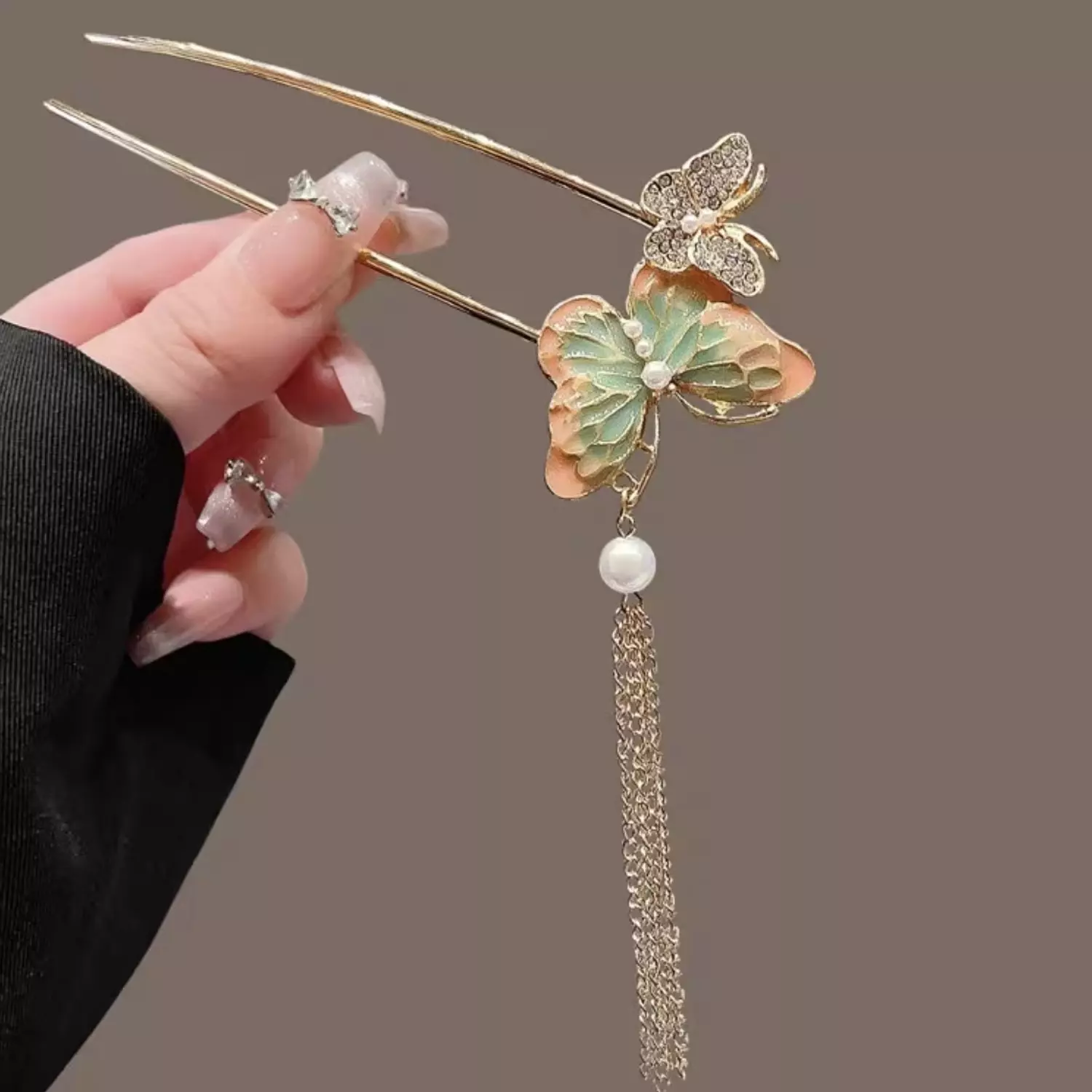 Butterfly Tassel Hair Fork image