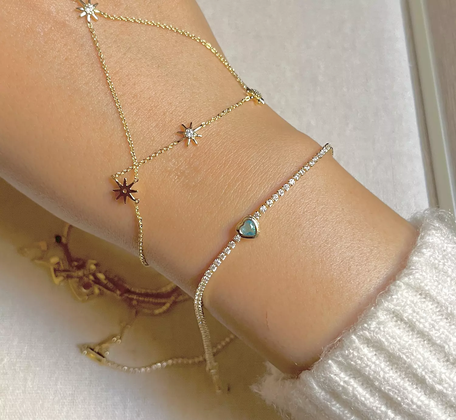 Aqua tennis bracelet  image