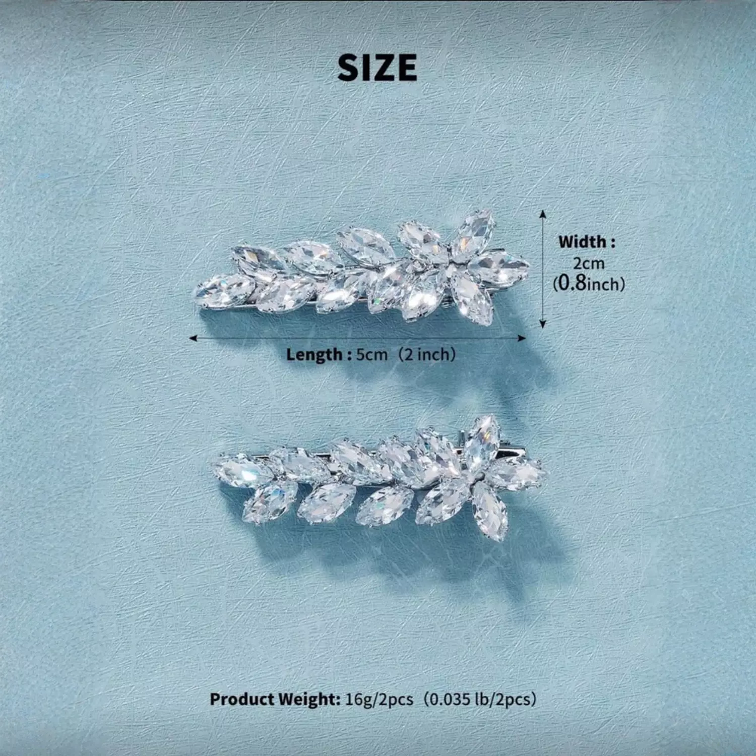 Bling Bling Wedding Season 2 Pc Hair Clips Set 3