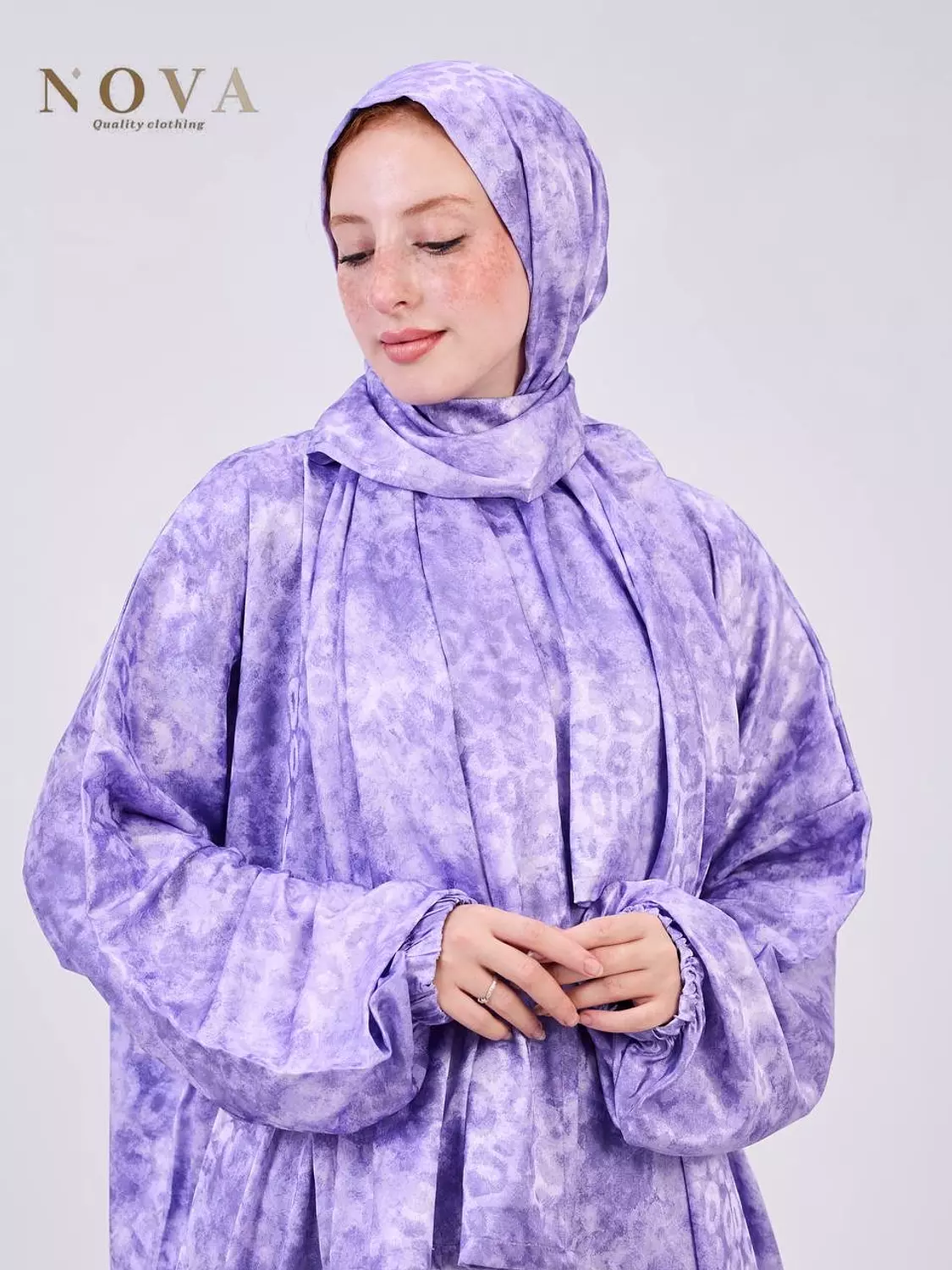 Purple Printed Jacquard  2