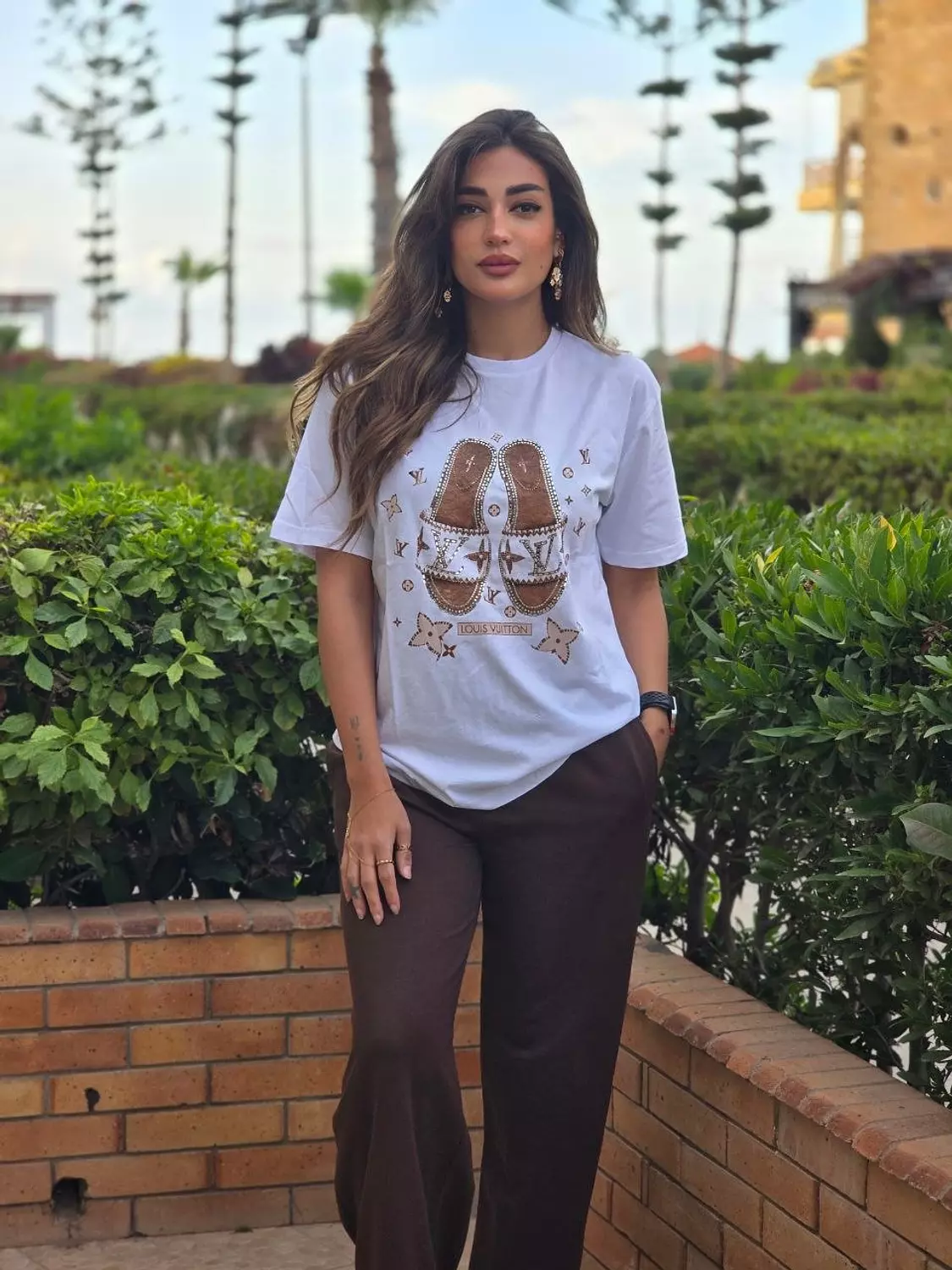 Brown cotton sweatpants  2