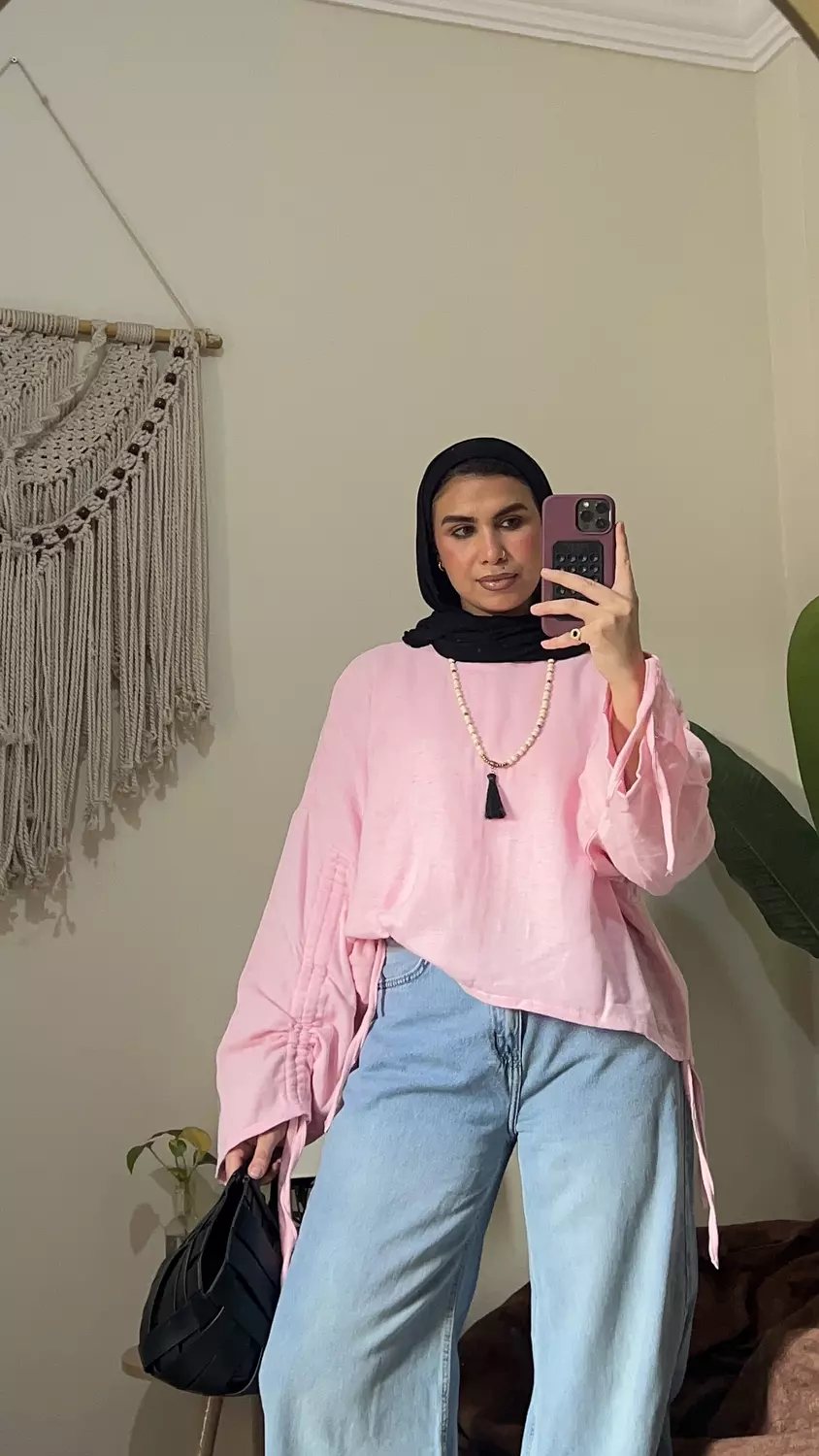 Elastic blouse  in pink image