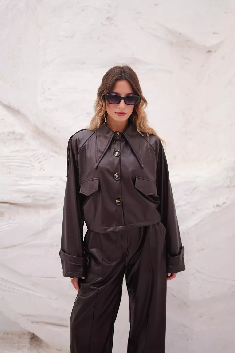 The leather shirt  image