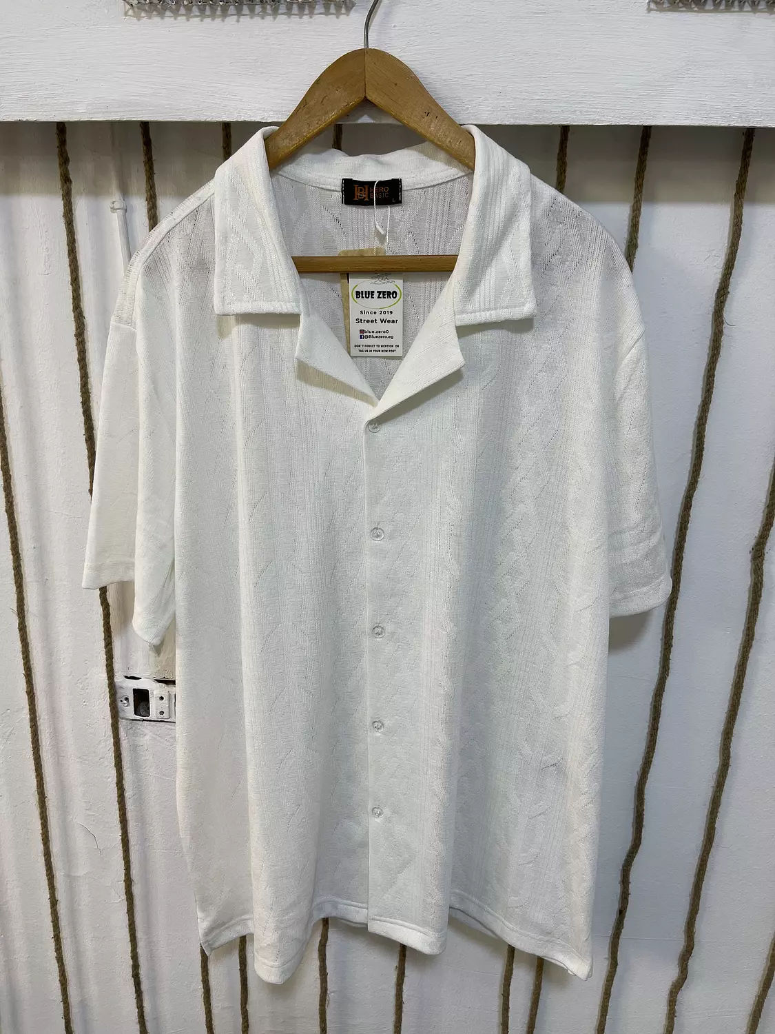 White Jacquard shirt  image