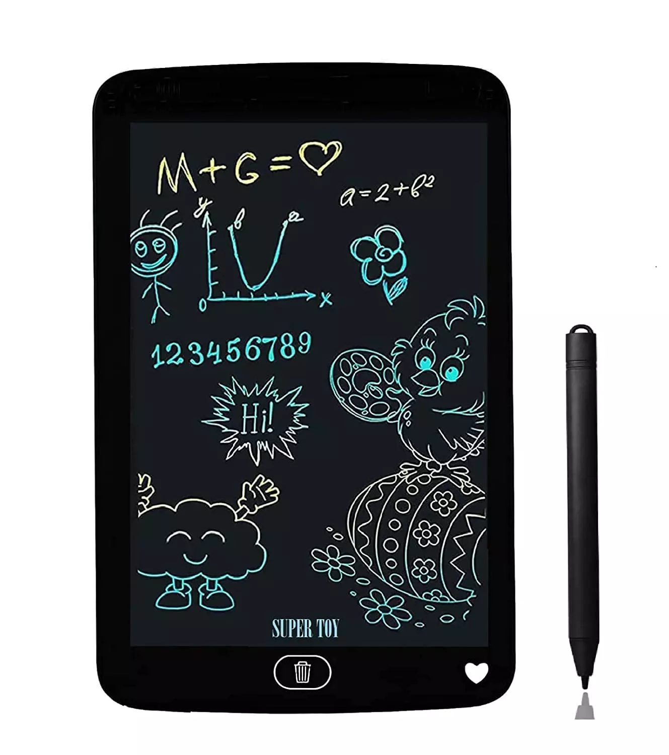 SUPER TOY 8.5 Inch Colorful LCD Writing Tablet E-Notepad Ruff Pad (Multicolor) image