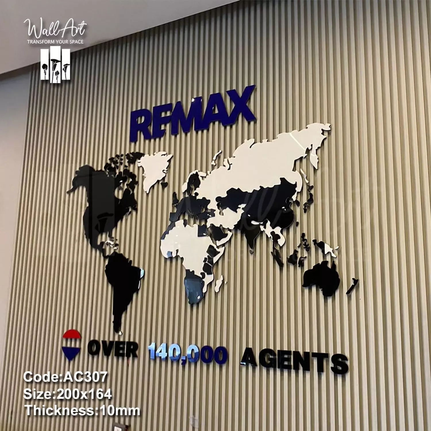 AC307c-Coloured Acrylic Map    4