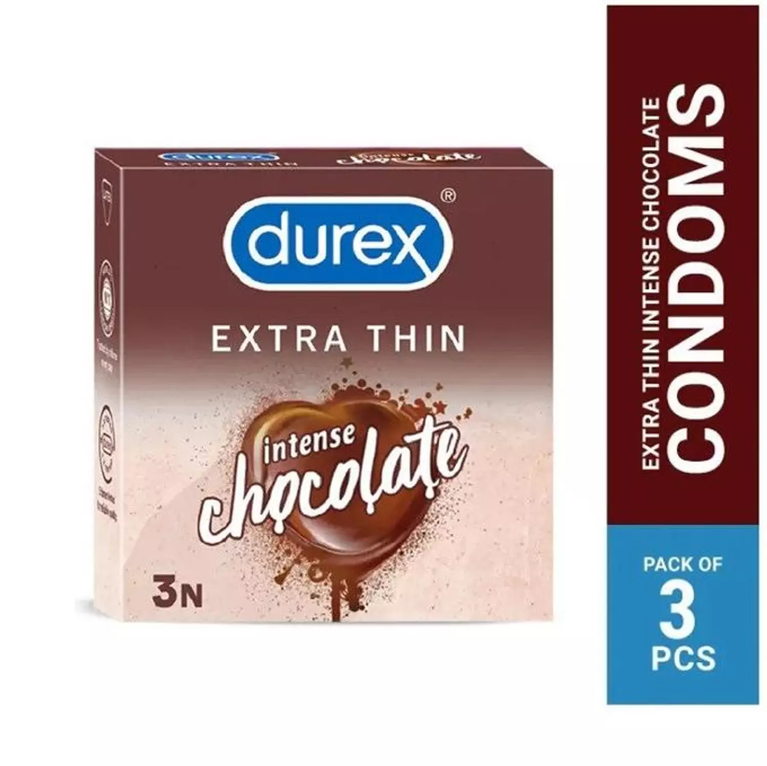 DUREX CONDOM EXTRA THIN CHOCOLATE 3PCS image