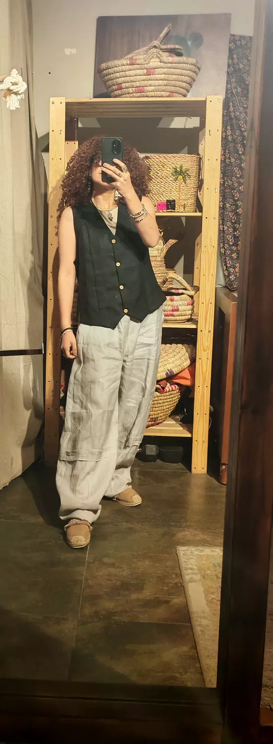 Linen sleeveless vest  9