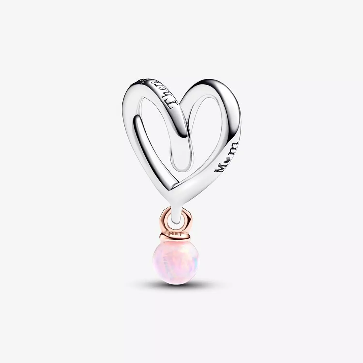 Sterling silver and 14k rose gold-plated unique metal blend
