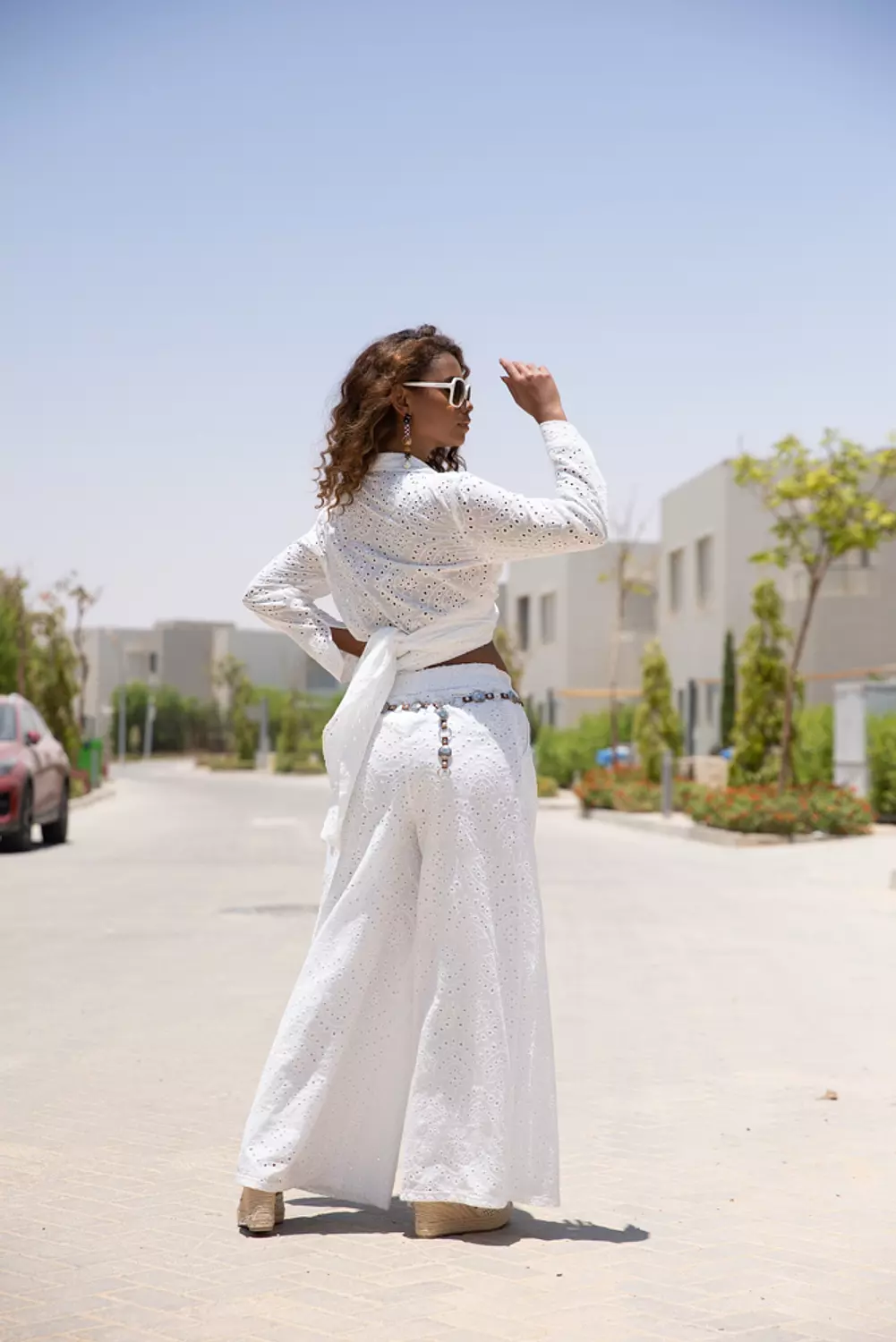 White Criss Cross Blouse 1