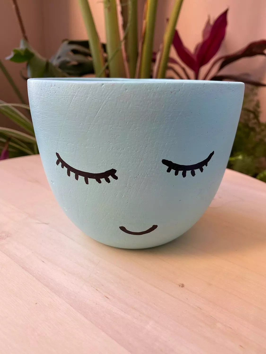 Pastel Blue Pottery Pot size 13 image