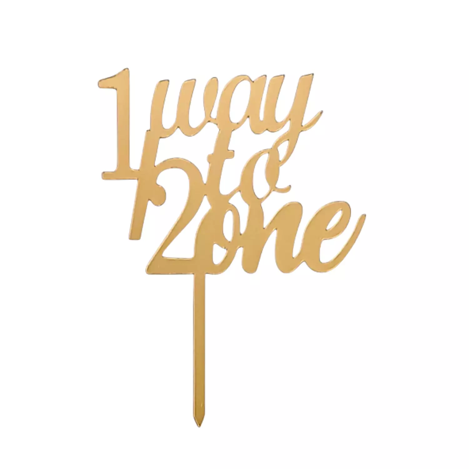 1/2 Way To One Gold Cake Topper image
