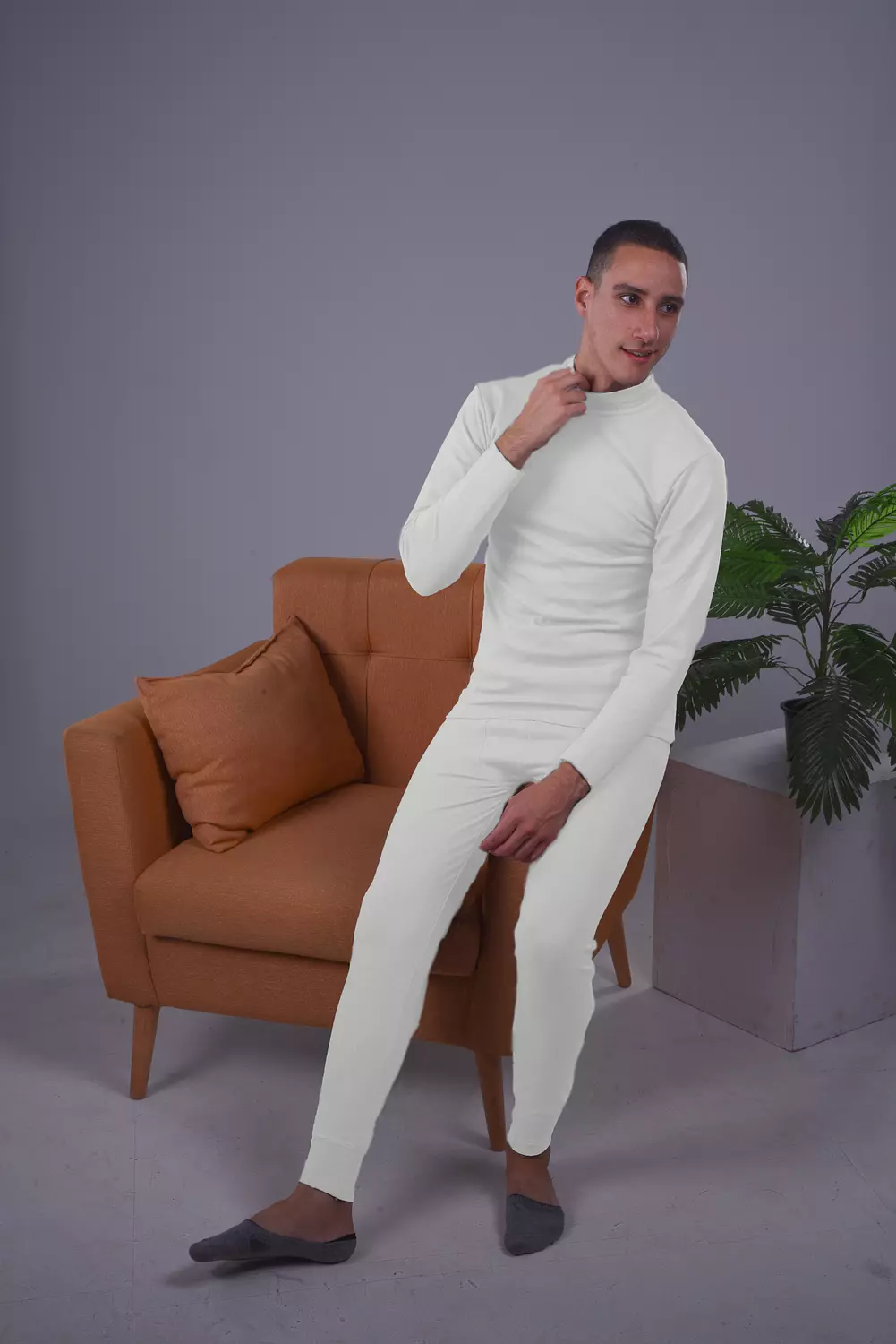 Men Half Neck Thermal Set 13