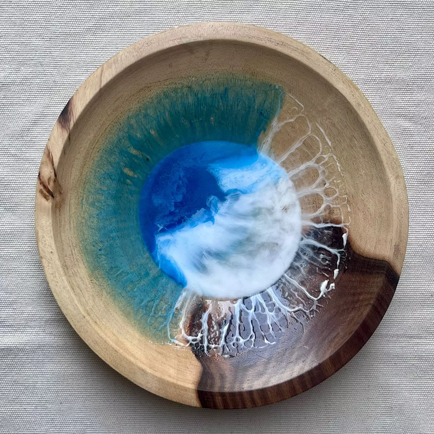 Sea light wooden bowl 5