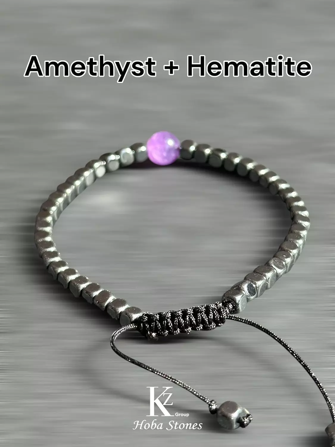 Bracelet Hematite and Amethyst  2