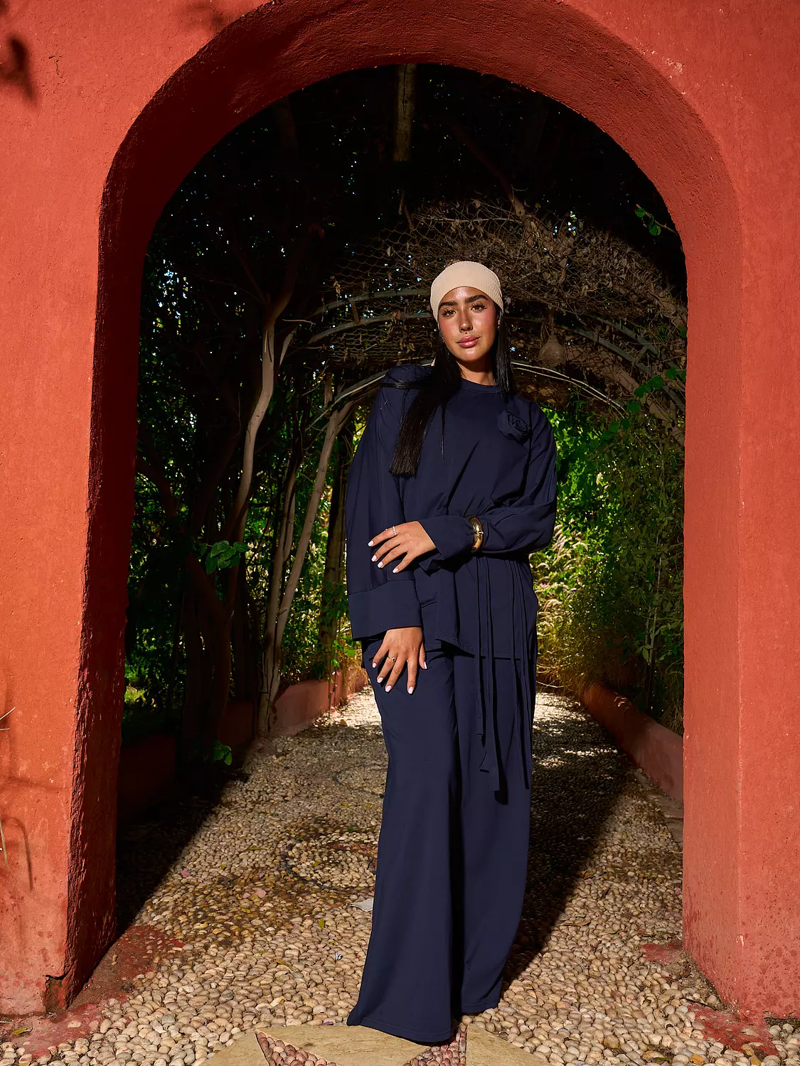 Worood Comfy Set with Pin - Navy Blue 8