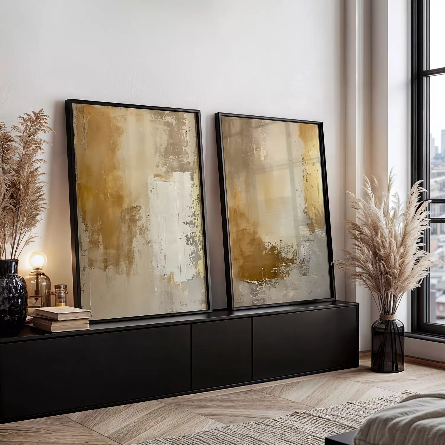  Set of two Wooden Frames Front Glass P.G967 image