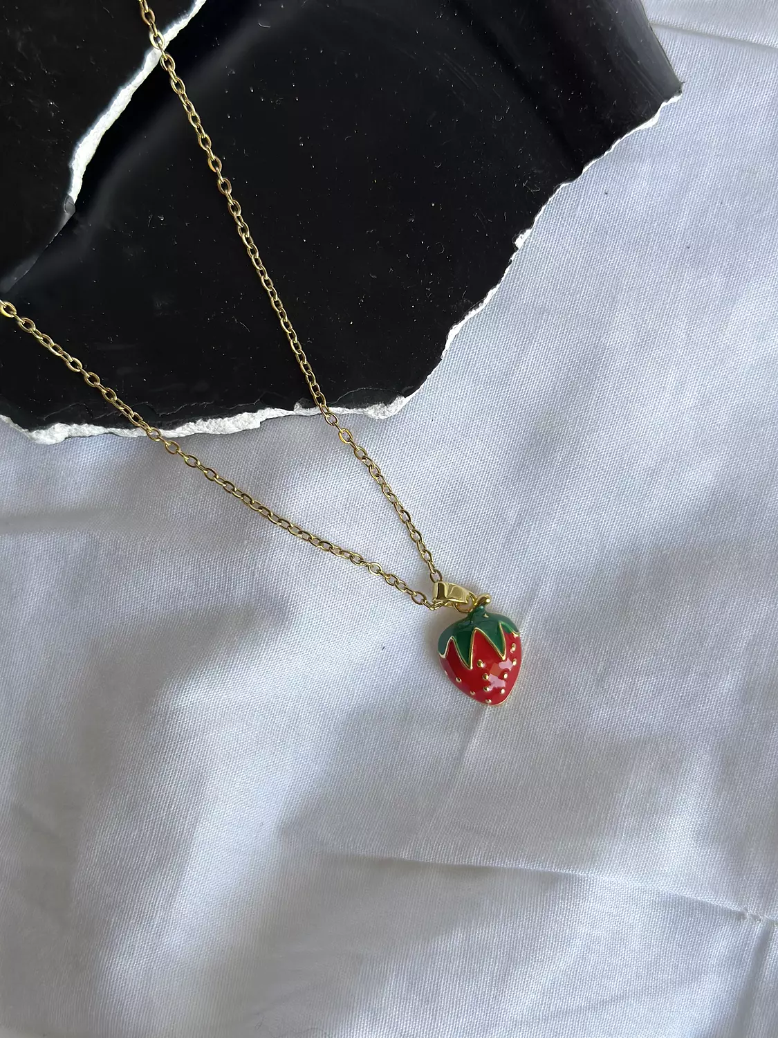 Green Strawberry Necklace  image