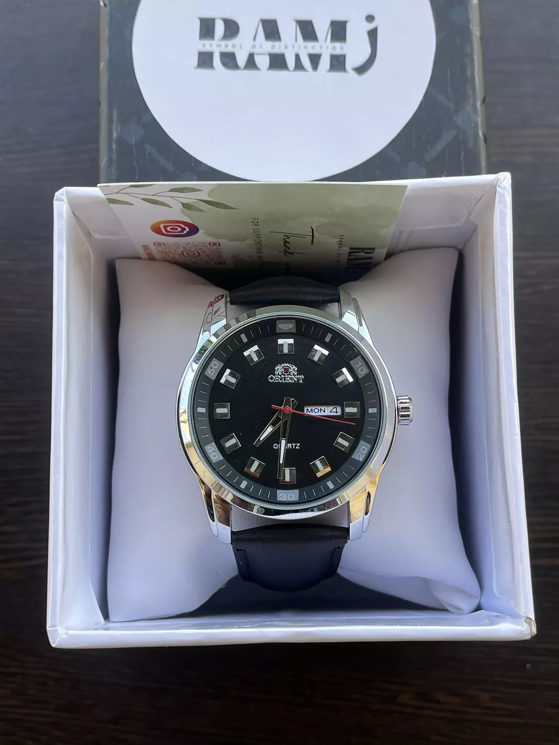 Black leather orient image