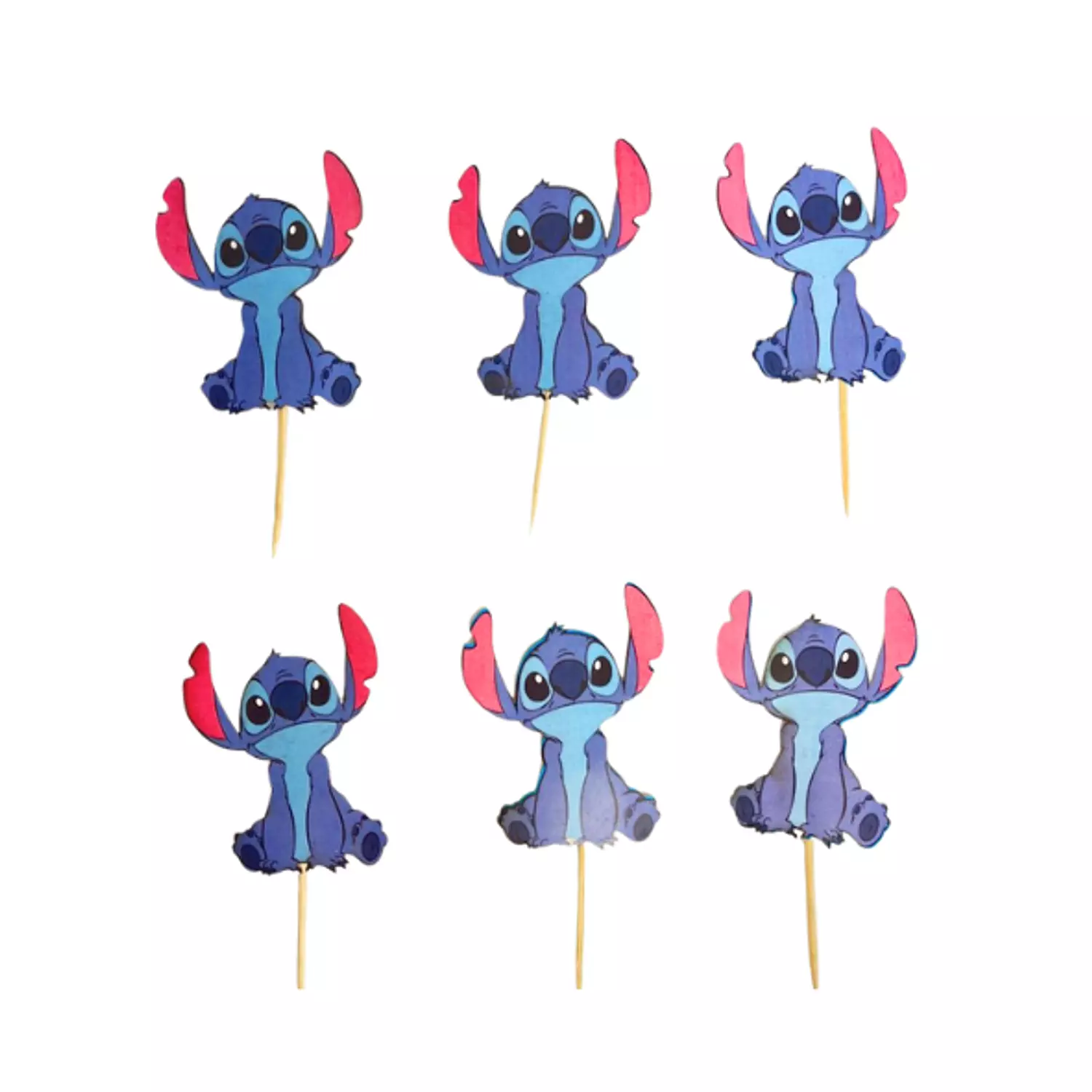 Blue Stitch Cupcake Toppers image