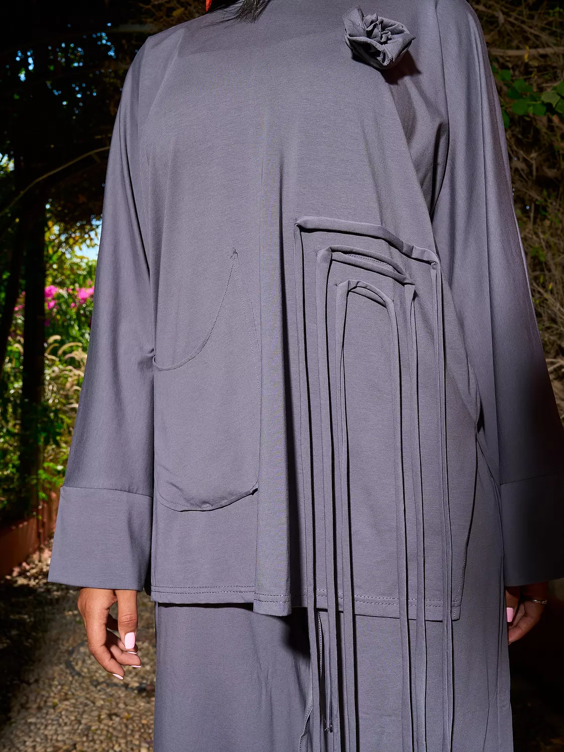 Worood Comfy Set with Pin - Grey 8