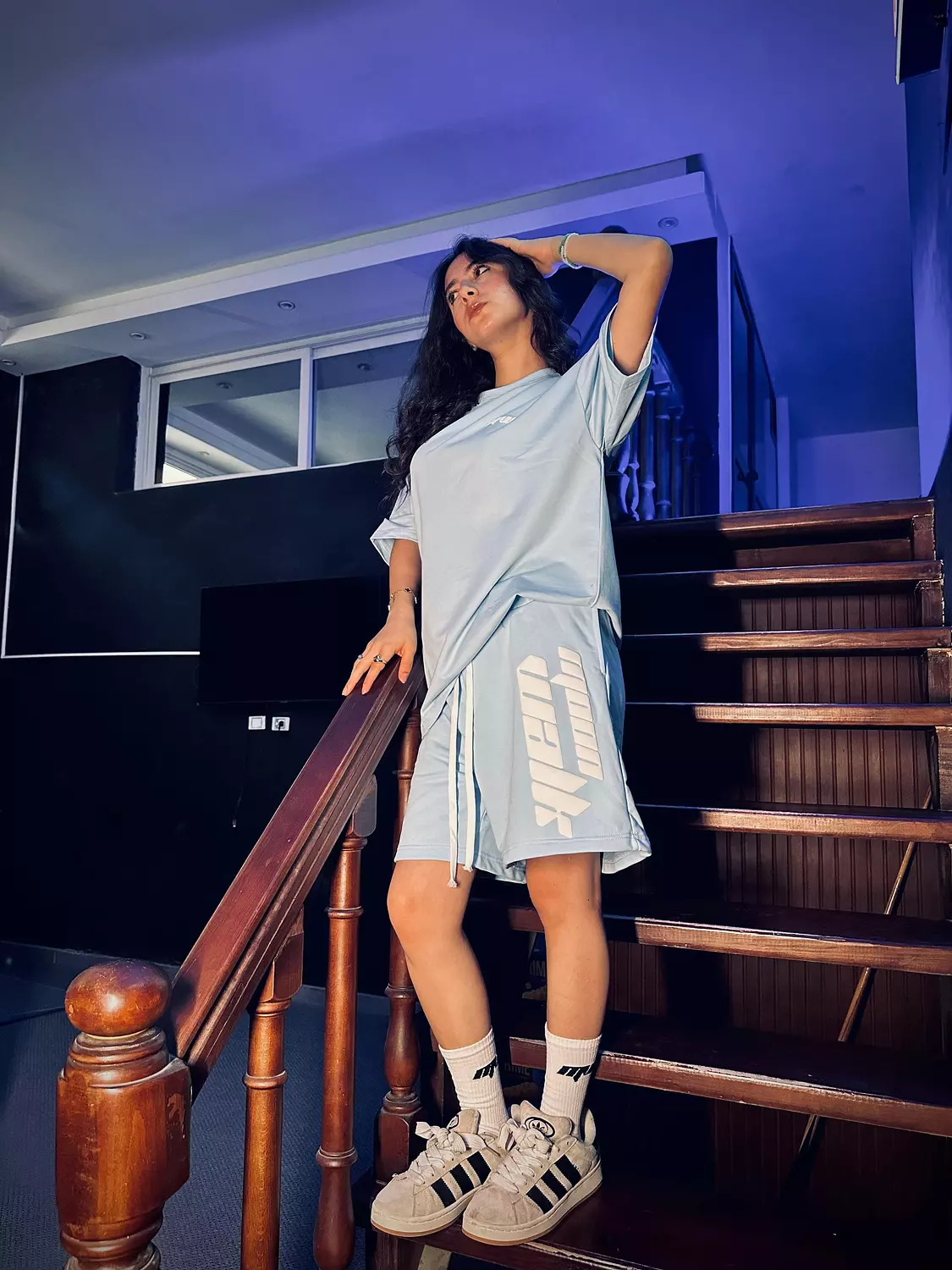FOAM BABY BLUE SHORTS image