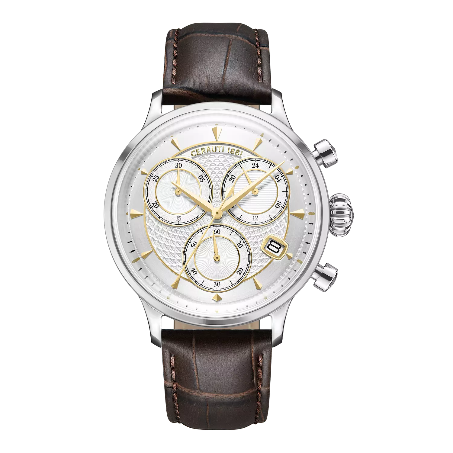 Cerruti 1881 Dervio Chronograph watch CIWGC0073302 - Brown Leather Strap - For Men image