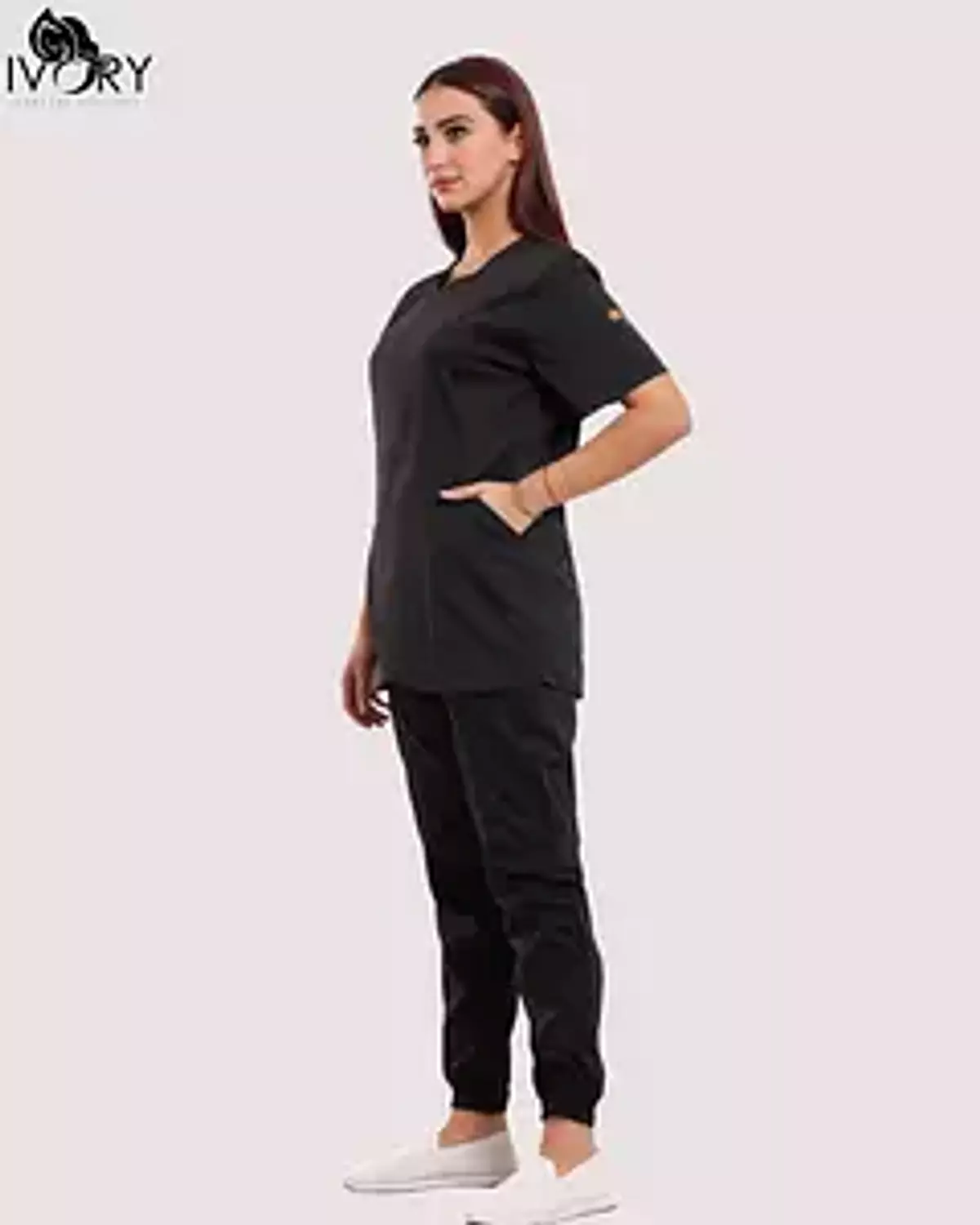 Black Tulip Scrub (Half Sleeves) 2