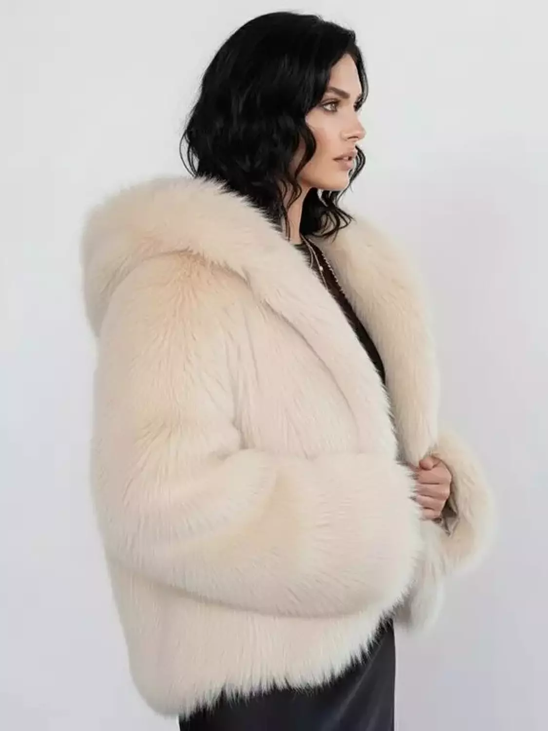 ​Fluffy Faux Fur Bomber 1