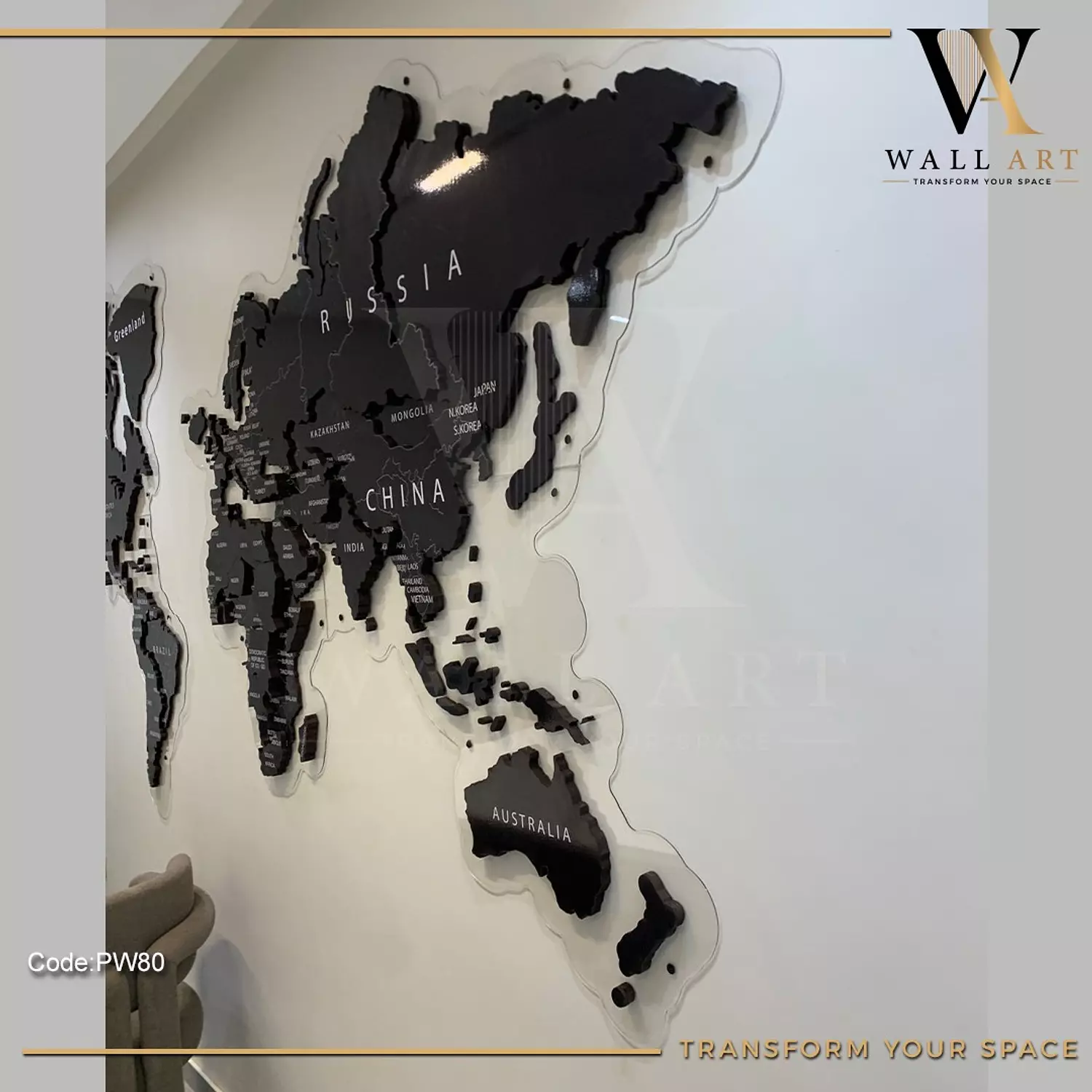 PW80- Printed Layer Map on Transparent Acrylic hover image
