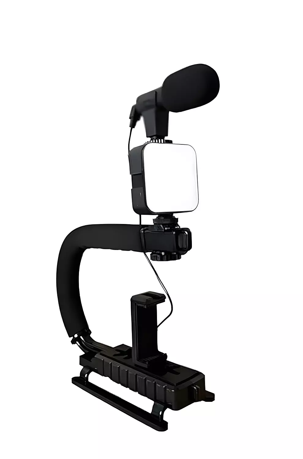 Video Maker with Microphone, LED Light, Mobile Phone Holder, and Remote Control - Plokama PK-777 hover image