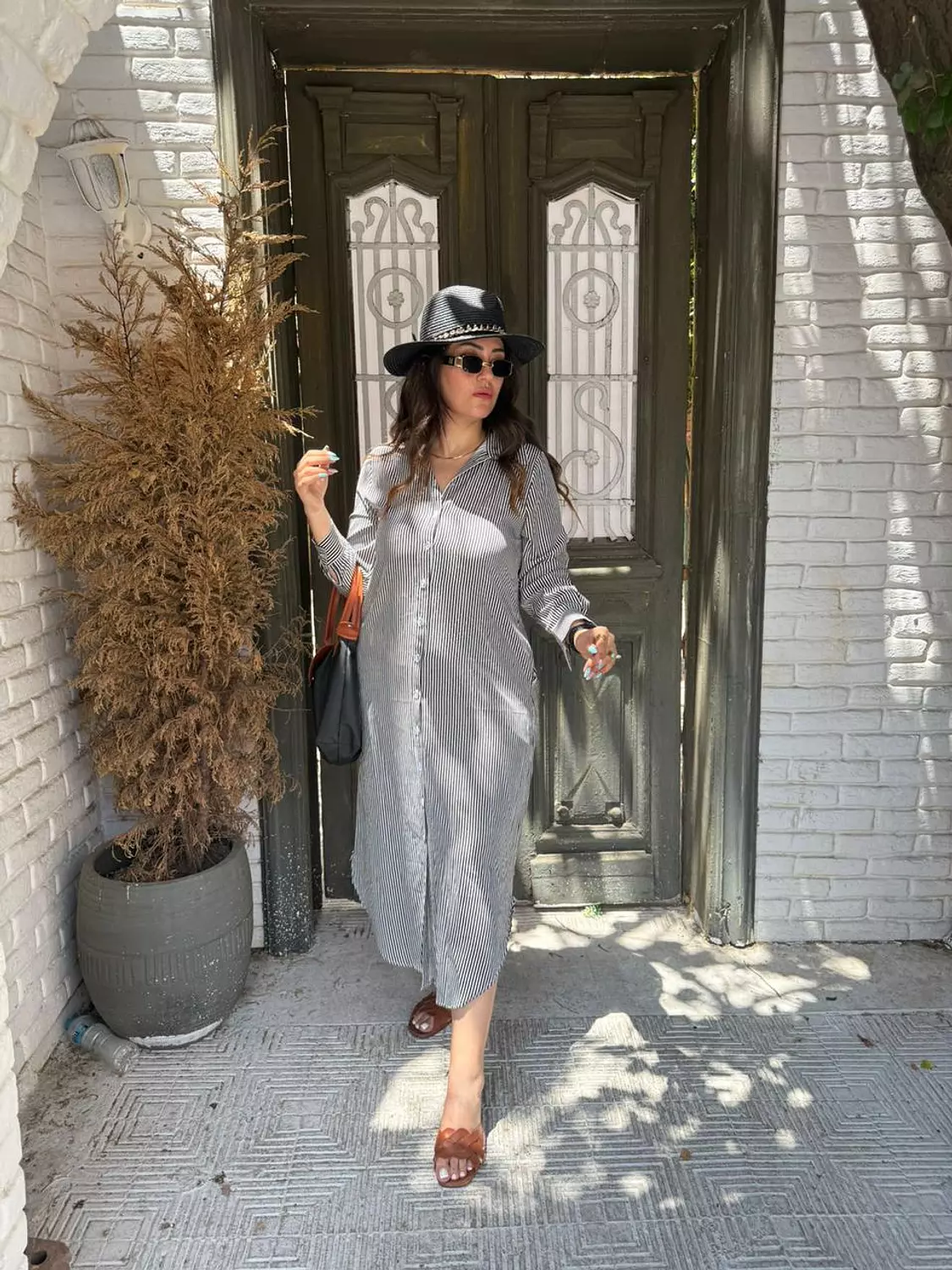 black striped dress 2